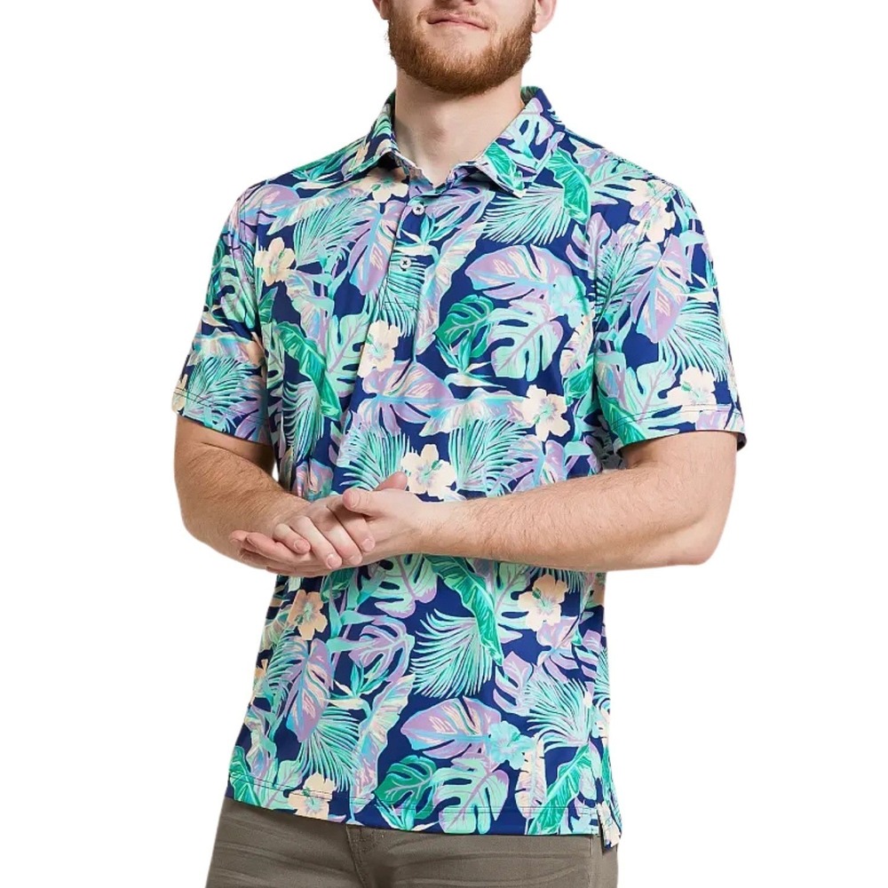 Chubbies‎ Tropical Floral Performance Short Sleeve Polo Shirt